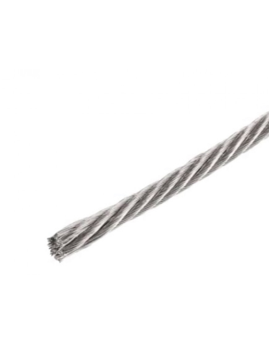 Трос DIN 3055, из нерж. стали А4 (316L) 3,0мм (7х7) (500М)